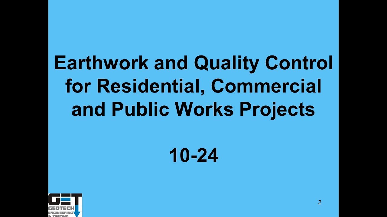 Quality Control and Materials Testing for Residential, Commercial and Public Works Projects