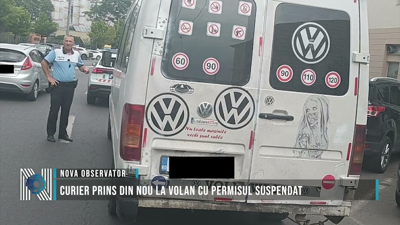Curier prins din nou la volan cu permisul suspendat