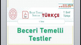7. Sınıf Türkçe Beceri Temelli Sorular 1. Tema 1. Parça