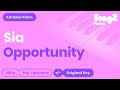 Opportunity Sia Quvenzhané Wallis Annie Piano Karaoke