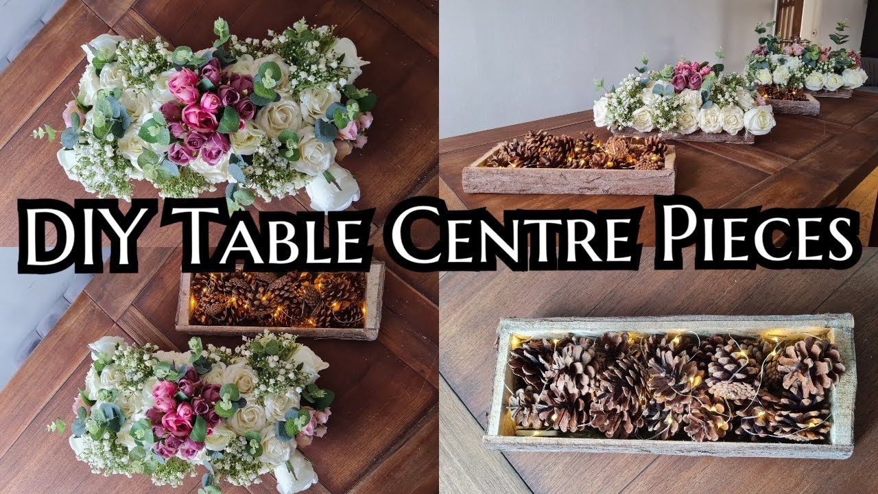 HOW TO DIY TABLE CENTRE PIECES |Rustic/Woodland Theme| Wedding/Birthday etc.