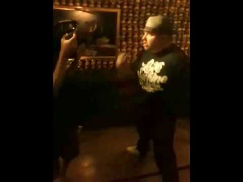 Slaine behind the scene of Zombi video