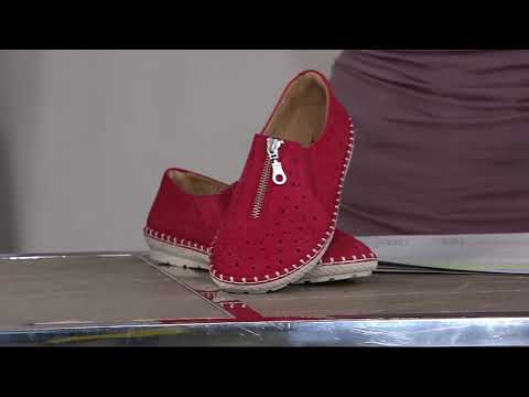Earth Leather Slip-on Shoe w/ Front Zipper - Callisto on QVC