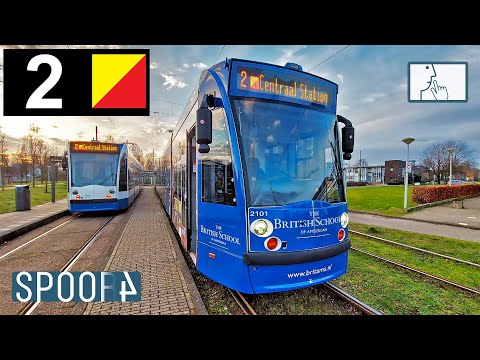 Cabinerit Tram 2 Amsterdam | Centraal Station - Oudenaardeplantsoen  | 4K Tram Driver Cabview