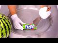 ASMR How To Make Fanta Watermelon Ice Cream Rolls Satisfying Delicious No Talking