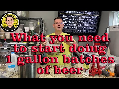What do I need to start brewing 1 gallon batches of homebrew beer?
