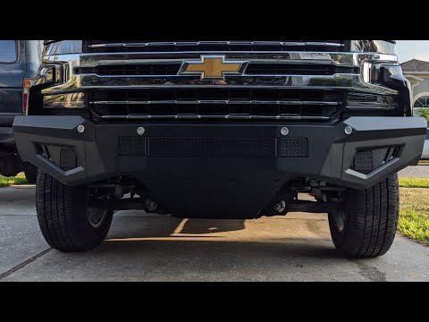 2019 Silverado off-road front bumper review 6.2 black horse