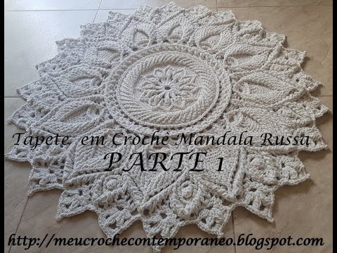 Russian Mandala Crochet Rug, Part 1