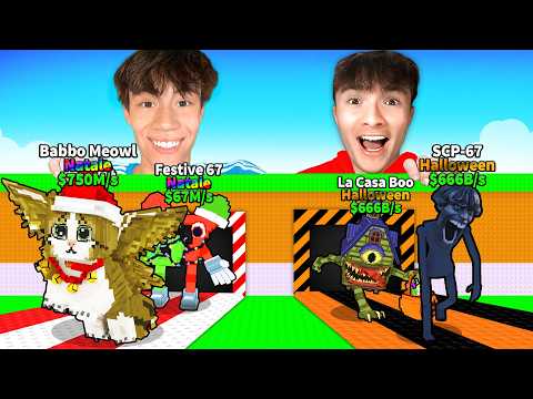 BRAINROT NATALE vs HALLOWEEN su DUE RULLI CON LA FORTUNA INFINITA su STEAL A BRAINROT!