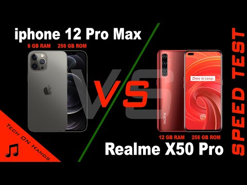 iphone 12 Pro Max VS Realme X50 Pro | SPEED TEST