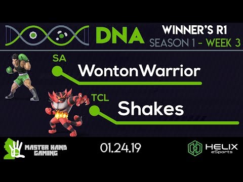 DNA 1.3 - SA | WontonWarrior (Mac) vs TCL | Shakes (Incineroar) - Winner's R1