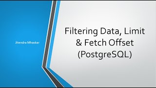 03. Filtering Data PostgreSQL