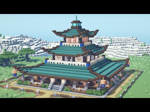 Minecraft Tutorial - How to Build a Japanese Temple #60