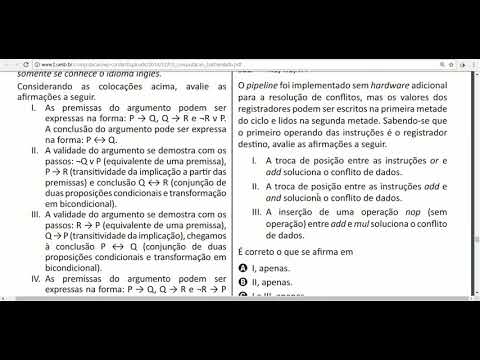 ENADE 2014 Q.33 - Pipeline