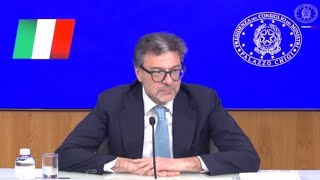 Giorgetti in conferenza stampa cita Boskov: «Su 3,1% di rapporto deficit-Pil, rigore è quando arb...