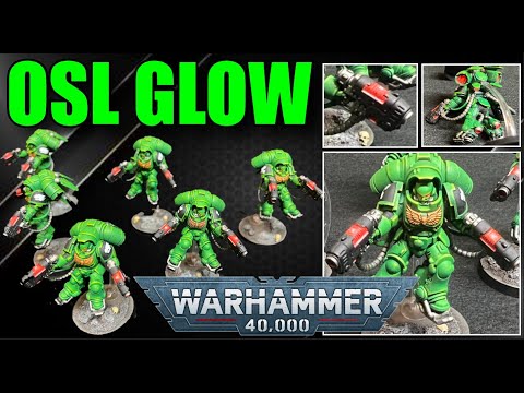 Space Marine Inceptors Warhammer 40,000 Red Plasma Glow Salamanders Model Showcase #new40k