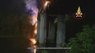Blaze Damages Historic Bridge Spanning Tiber River In Rome