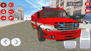 Real FIRE TRUCK Driving Simulator: Fire Fighting #10 - FIRE TRUCK GAMES - Android Gameplay
