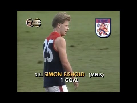 Simon Eishold - Melbourne - 2 goals v North Melbourne - 1991 Round 20 - MCG - AFL