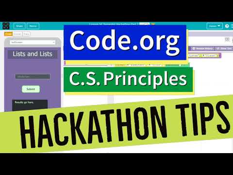 Code.org Lists Hackathon Tutorial - Printing, Searching and Creating - CS Principles Unit 5
