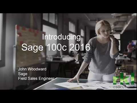 Sage 100c 2016 Quick Demo