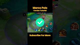 ✅ MARCO POLO COMBO TUTORIAL #hok #honorofkings #hokstudio #honorofkingstipsandtricks #hokglobal