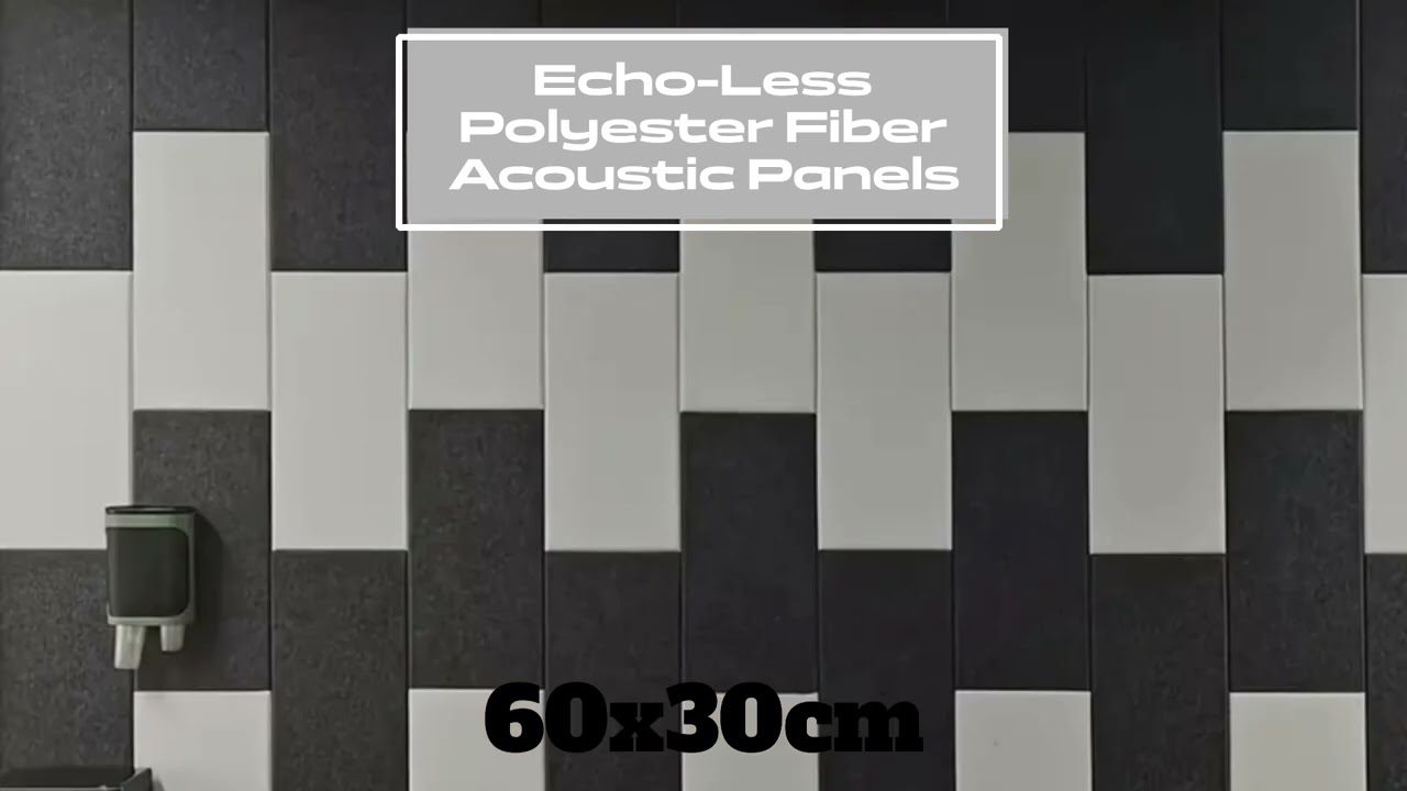 Echo-Less 60x30cm Polyester Fiber Acoustic Panels