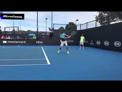 Marco Cecchinato vs Daniil Medvedev   AO 2019 practice