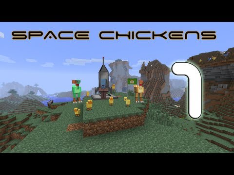 Minecraft Space Chickens - E01 - Galacticraft and Chococraft