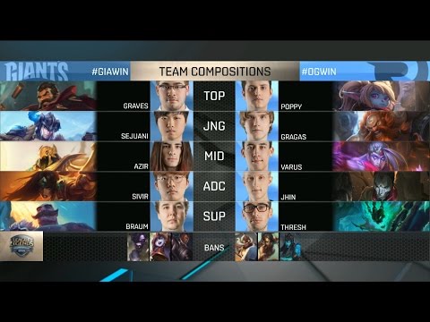 GIA vs OG Highlights - GIANTS vs ORIGEN - EU LCS Week 9 - SPRING 2016