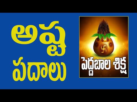 Asta Padalu - Pedda Bala Siksha | అష్ట పదాలు | TELUGU LEARNING VIDEO 