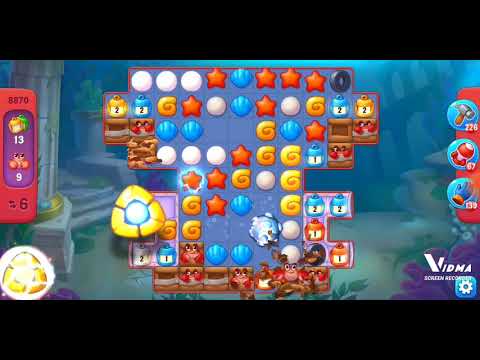 Fishdom. 8870 hard level no boosters and diamonds. 12 moves