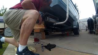Trailer Bunk Repair With Boat Onboard