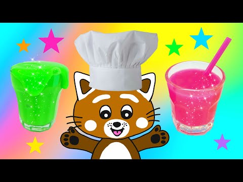 Pukkins mixar godis till slajm/slime - Lek med oss - Roligt barnprogram