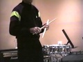 LOUIE BELLSON, drum clinic, 1991  Front row, clear snare drum view - John Titsworth LOUIE BELLSON, drum clinic, 1991  Front row, clear snare drum view