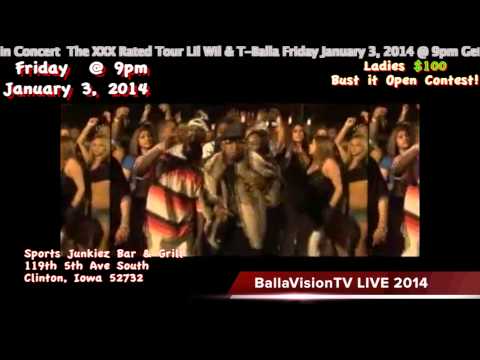 Lil Wil & T-Balla LIVE in Clinton IA @ Sports JunkieZ 1/3/14