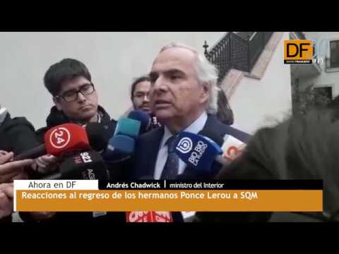 Ahora en DF: Autoridades reaccionan al nombramiento de Ponce Lerou a SQM
