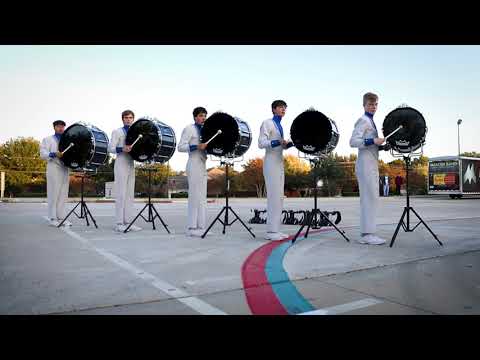 Hebron HS Drumline 2021 Lonestar Lot Performance (Battery View)