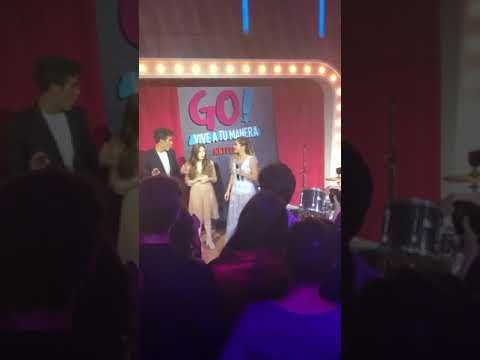 Pili Pascual, Renata Toscano, El Purre y Santi Sáez en el estreno de Go! Vive a tu manera parte 1