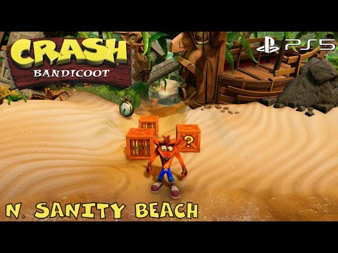 Crash Bandicoot (N.Sane Trilogy) PS5 4K HDR | N.Sanity Beach | Gameplay Walkthrough | No Commentary