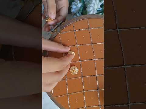 Gota work tutorial ✨#shortsfeed #shortstrend #embroiderydesign #beadembroidery