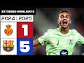 RCD MALLORCA 1 5 FC BARCELONA 2024 25 Extended Highlight