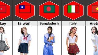 School Girls Uniform From Different Countries