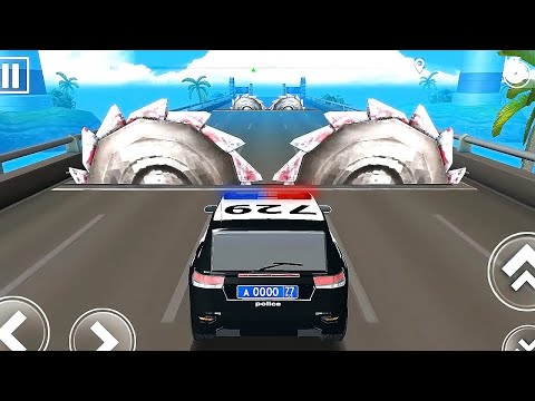 CARRERA MORTAL - Jugando con Coche de Policía - Speed Car Bumps Challenge Android Gameplay