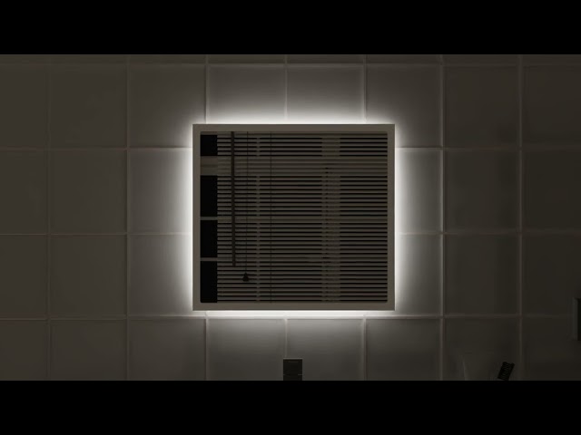 Video teaser per 804908 vidaXL LED Bathroom Mirror White 40x8,5x37 cm Engineered Wood