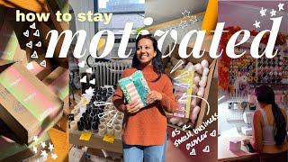how I stay creatively ✨motivated✨ as a small business owner //crafting, packing orders, vlog