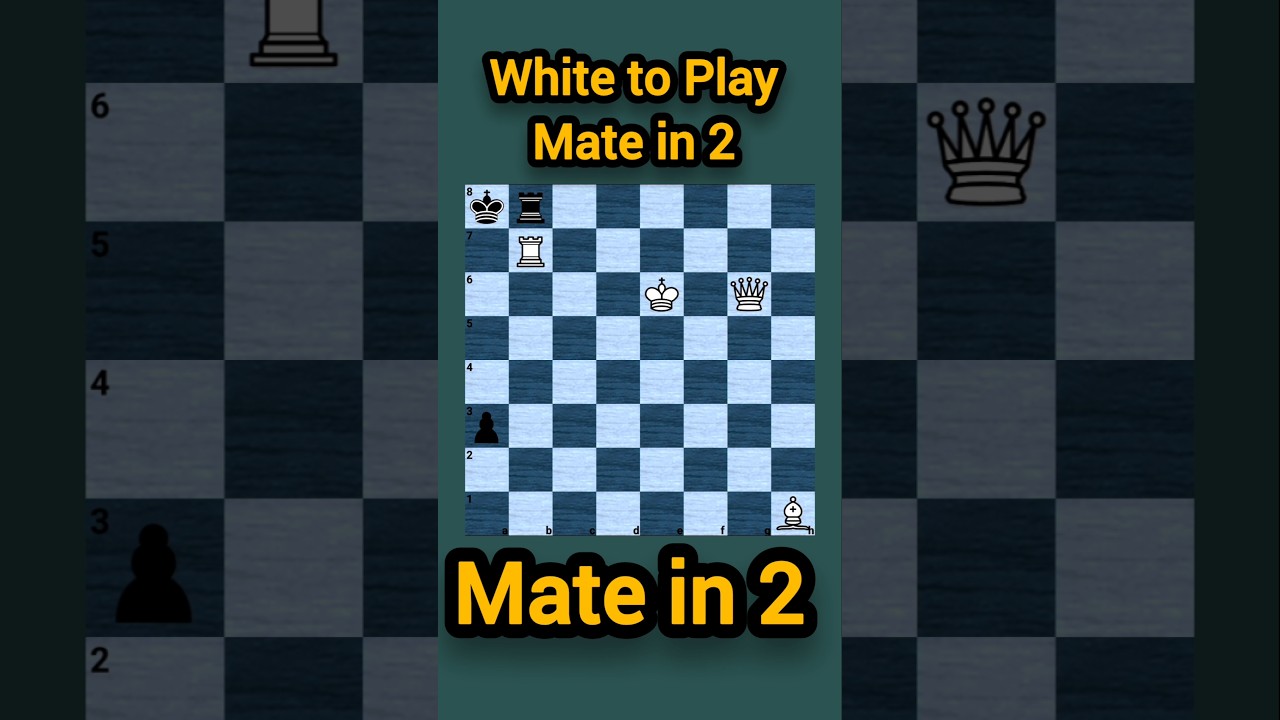 🔥 Brilliant Chess Mate in 2 Moves | White to Play! #chesspuzzle ♥️♥️🌼🌼