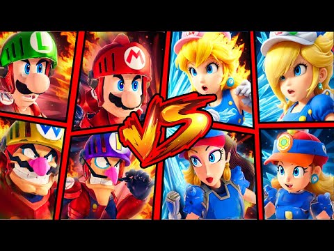 Mario Strikers Battle League - Boys VS Girls Hard CPU