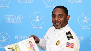 Leap Up for Literacy with Fire Marshall Latrell Billingsley