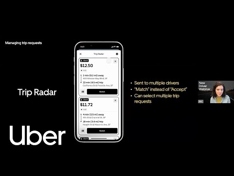 Trip Radar Requests - US New Driver Webinar June 2024 | Uber